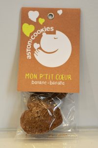 Biscuits Mon P'tit Coeur banane ASTON'S COOKIES chez IDÉFIX Toilettage